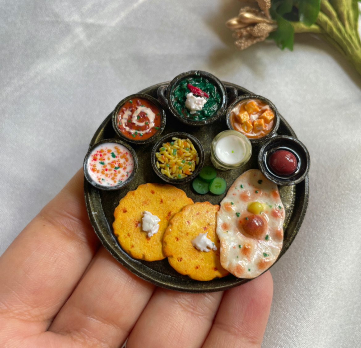 Miniature Punjabi Thali Fridge Magnet
