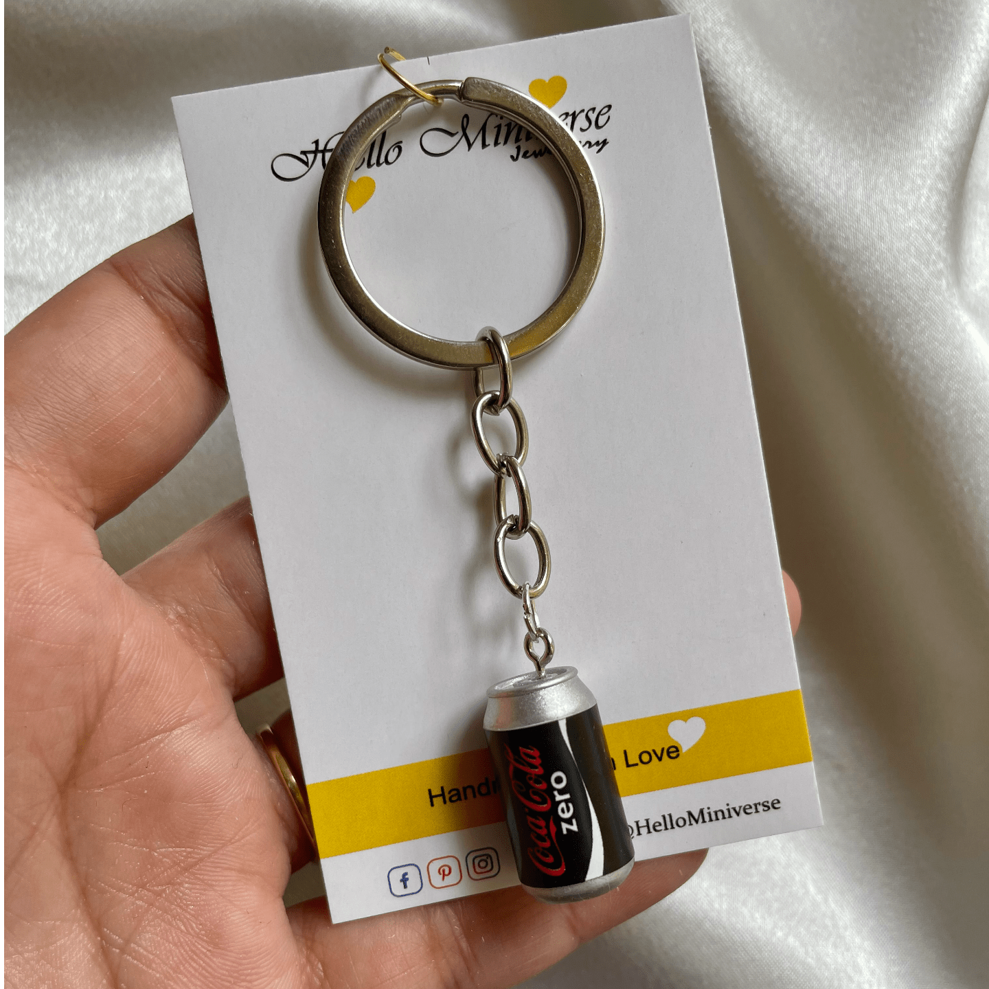 Miniature Coca-Cola Zero Can Keychain 