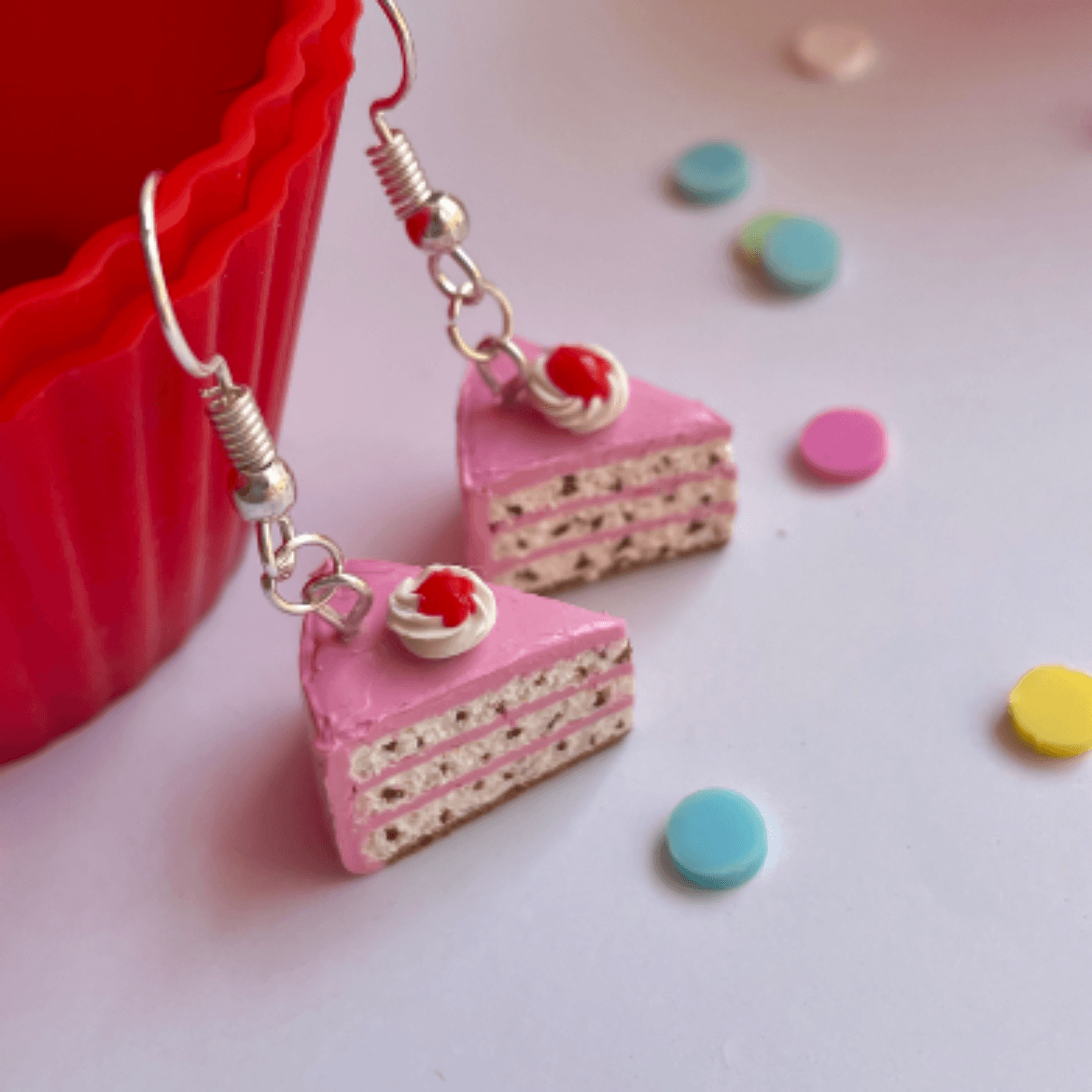 Miniature Strawberry Pastry Earrings
