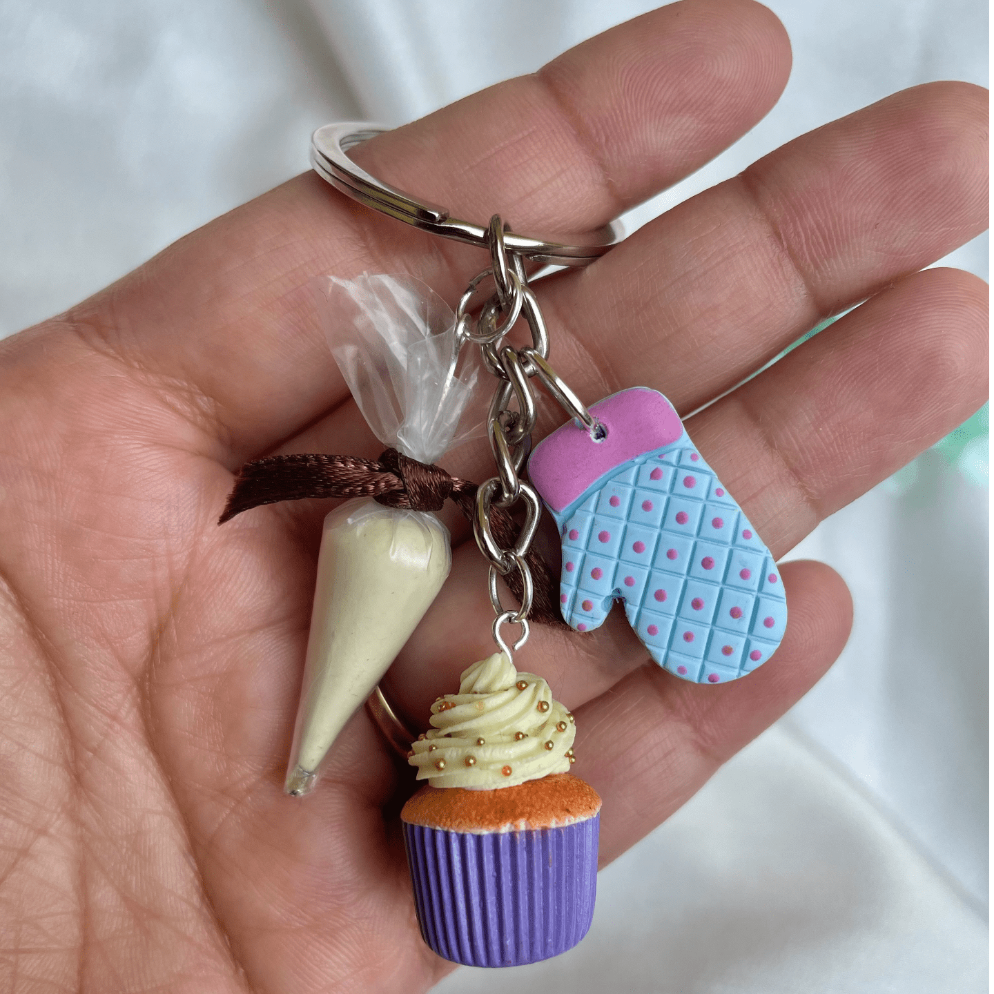 Miniature Cupcake Keychain