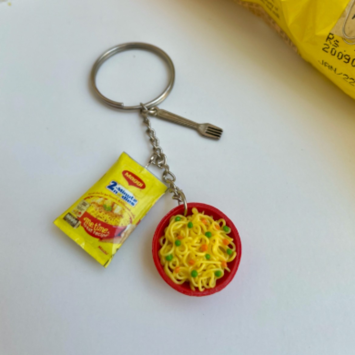 Miniature Maggi Keychain