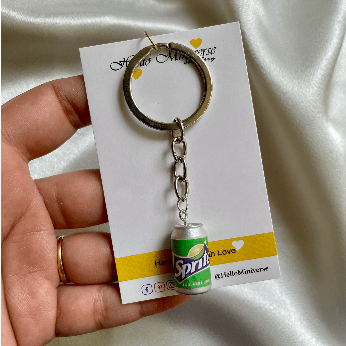 Miniature Sprite Can Keychain 