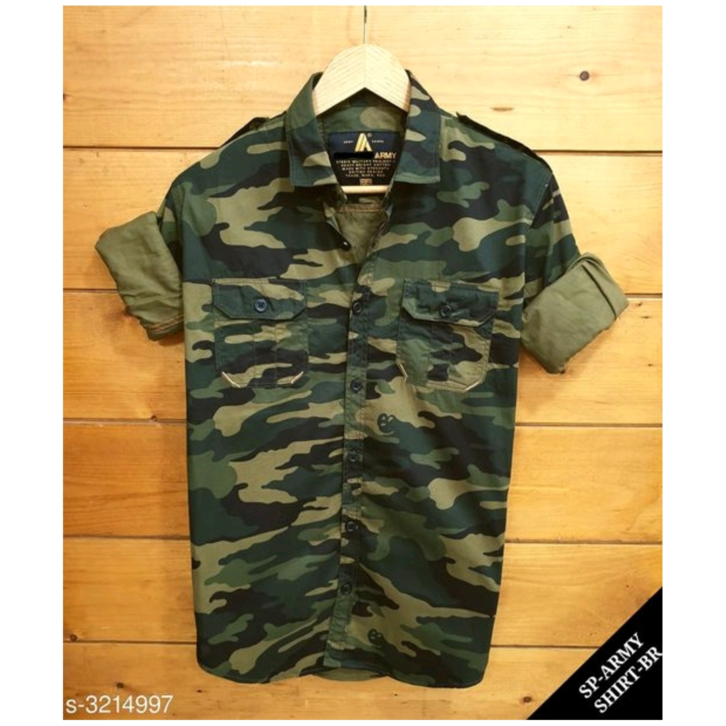 Essential Elegant Army Men's Cotton Shirt