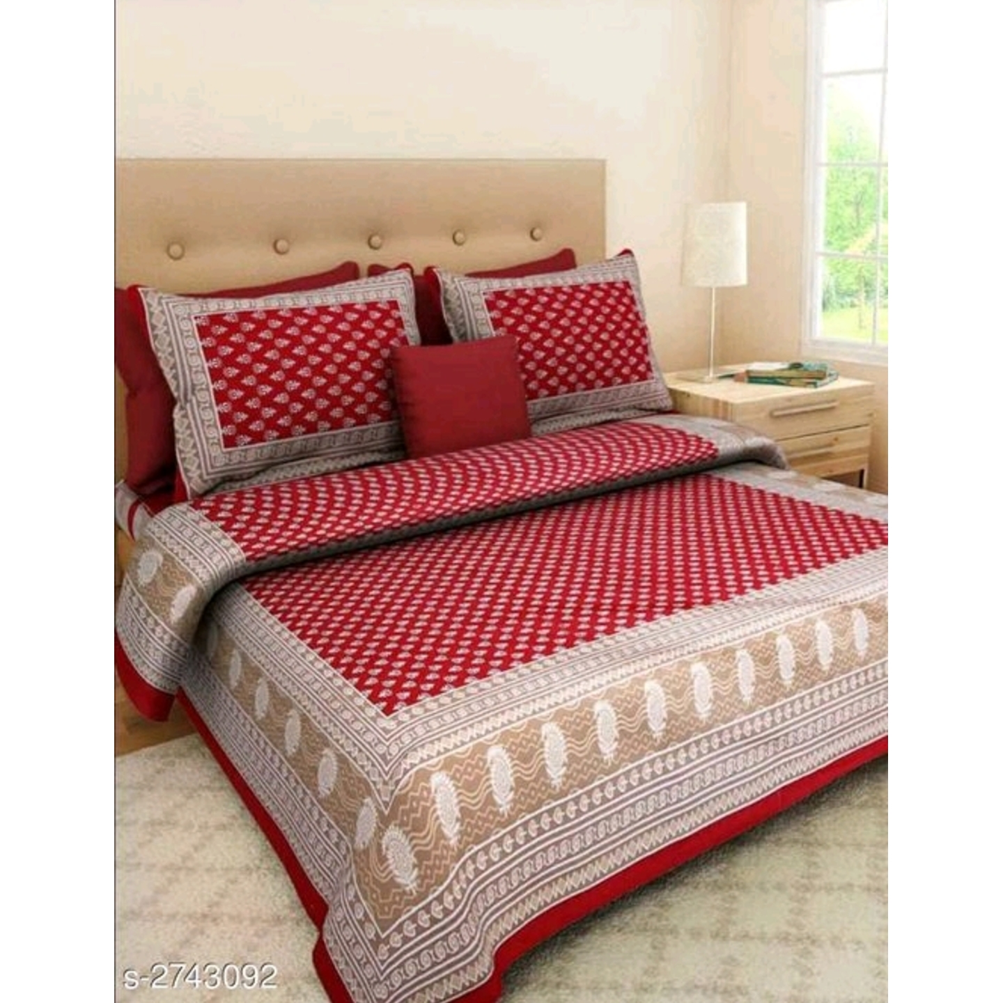 Stylish Cotton Printed Double Bedsheets