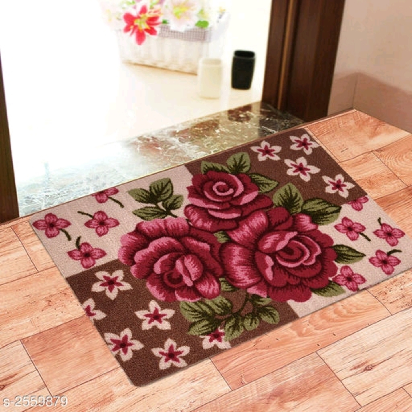 Designer Rose Foam Doormats