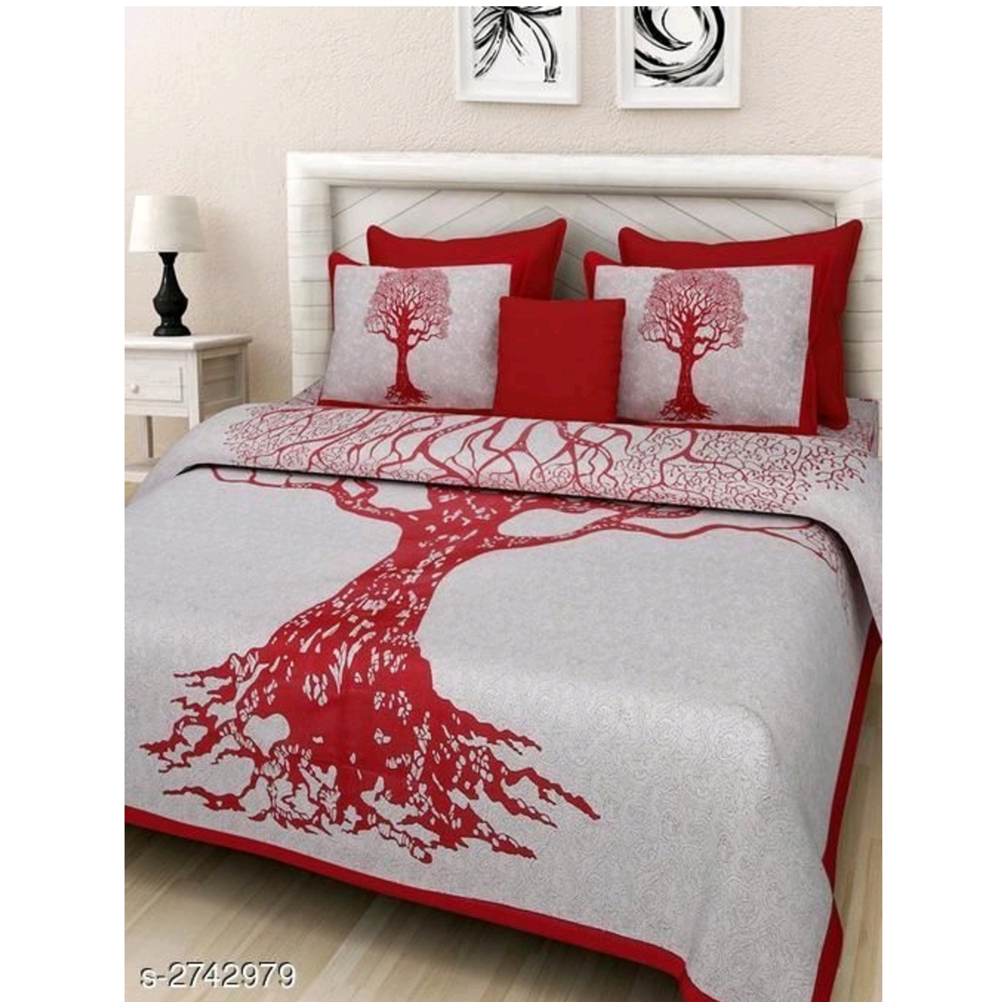 Heritage Cotton Double Bedsheet