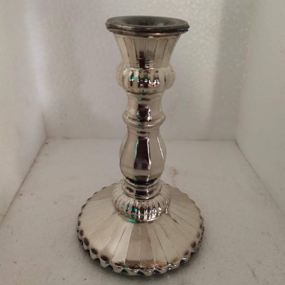 Antique Silver Candle 