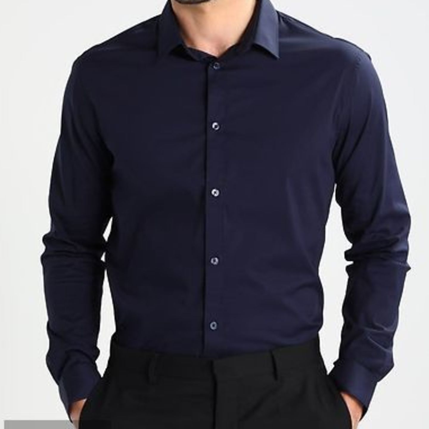 DARK BLUE COTTON MEN'S FORMAL SHIRT