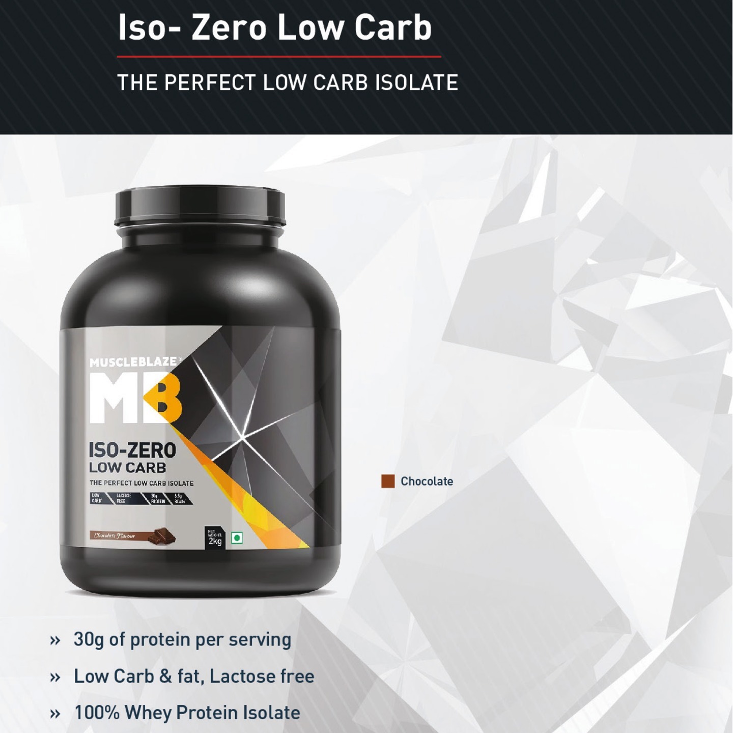 MastMart MuscleBlaze Iso-Zero, 2 Kg Low Carb Min. Purchase Qty. -2.