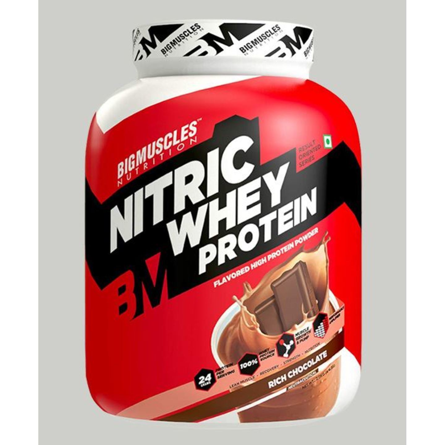 MastMart Bigmuscles Nutrition Nitric Whey Protein Rich Chocolate 4.4 lbs