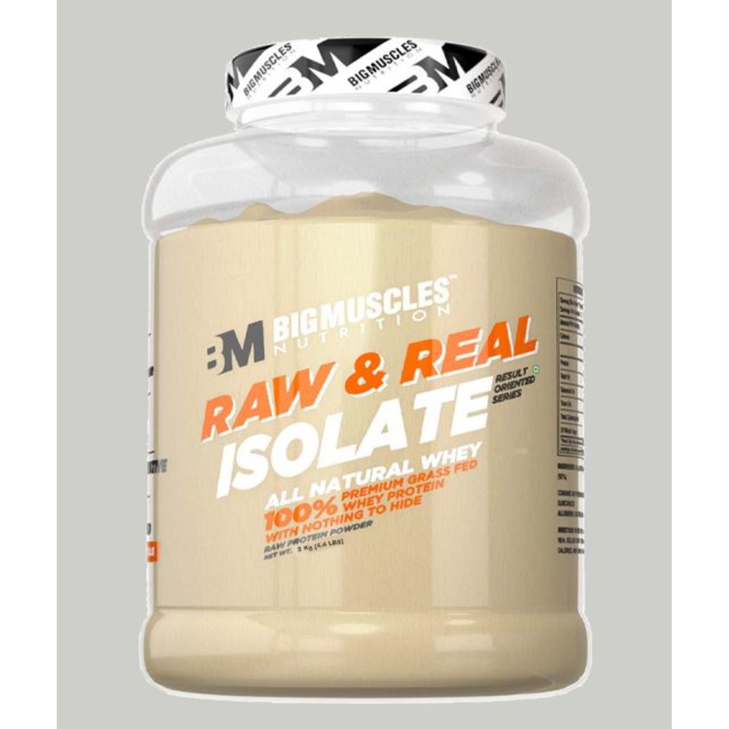 MastMart Bigmuscles Nutrition Raw & Real Isolate Whey Protein Unflavoured 4.4 lbs
