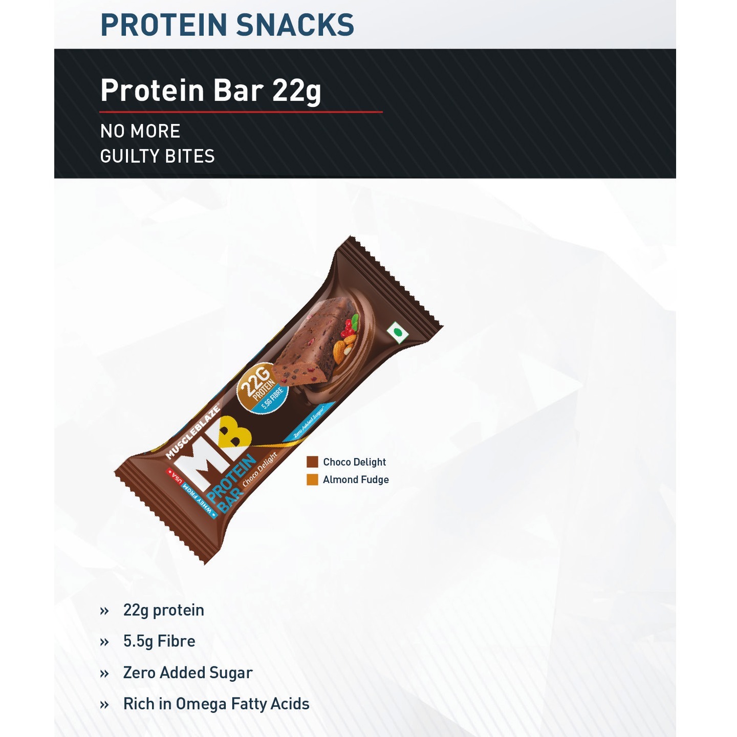MastMart MuscleBlaze Protein Bar 22g Protein, Chocolate Delight 12 PiecesPack