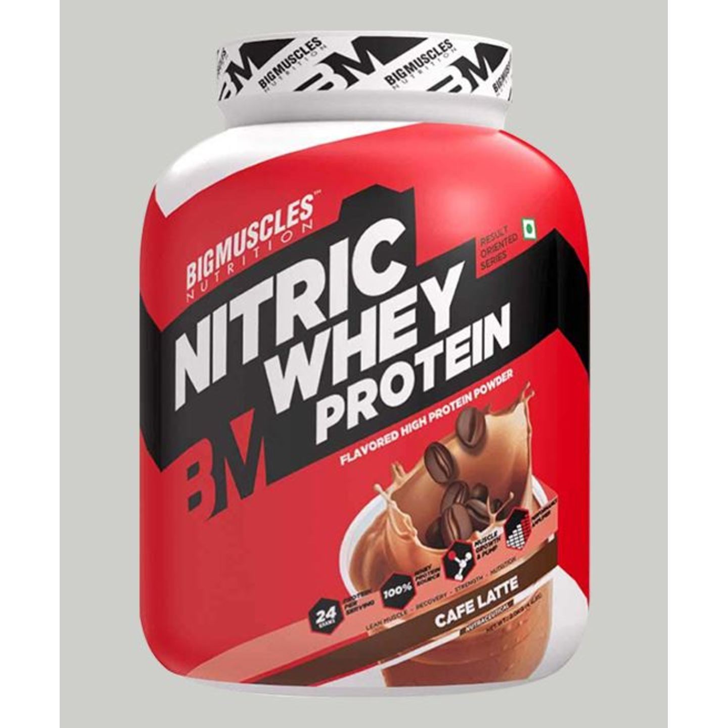 MastMart Bigmuscles Nutrition Nitric Whey Protein Caffe Latte 4.4 lbs