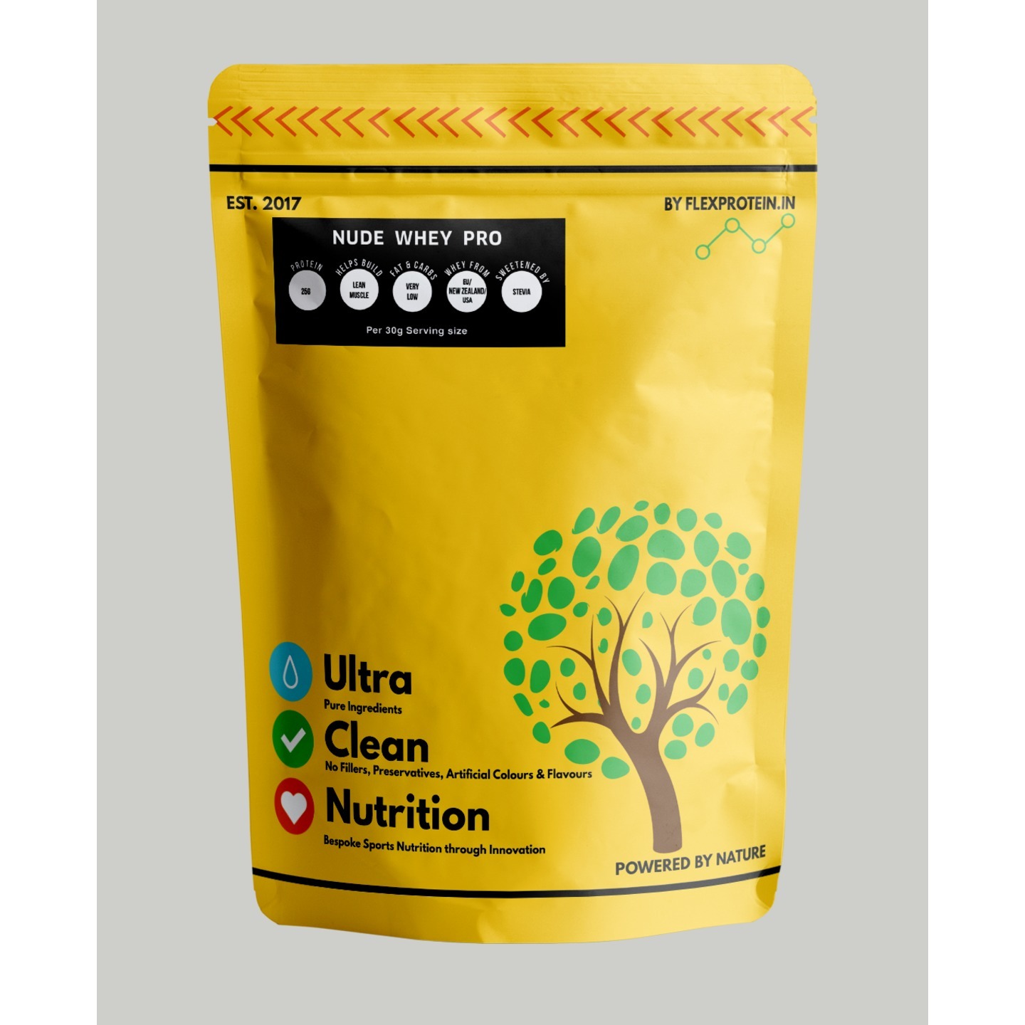 WellnessMart Flex Protein- Nude Whey Pro Coffee Bean 1 kg