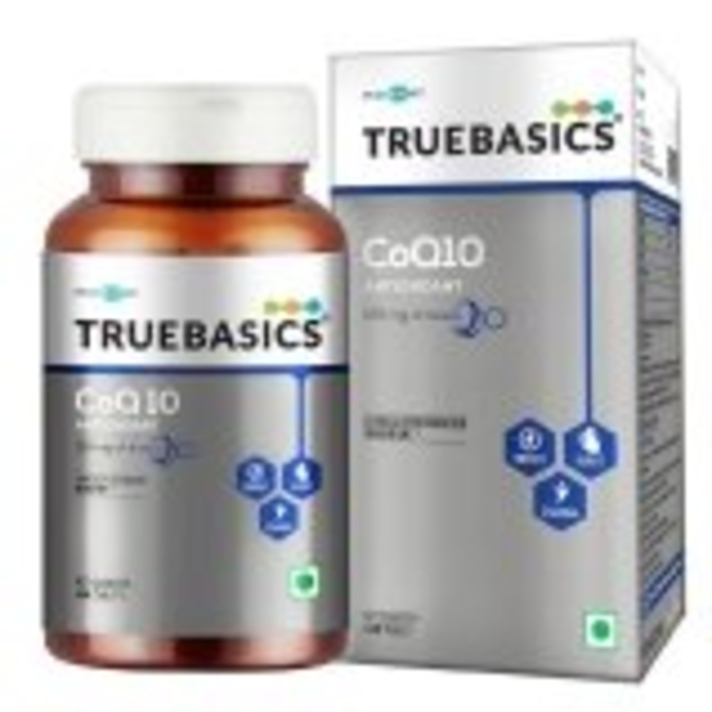 MastMart TrueBasics CoQ 10 AntiOxidant with 120 mg of Kaneka Q10,, 60 tablets
