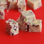 CRANBERRY & PISTACHIO WHITE CHOCOLATE FUDGE PACK OF 24