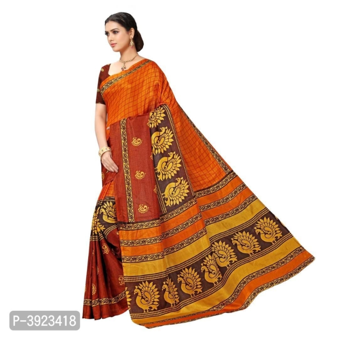 Beautiful Art Silk Saree with Blouse piece*