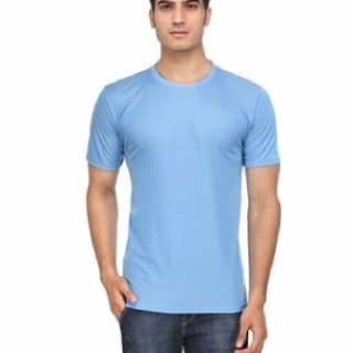 Best Selling Solid Polyester Round Neck Tees