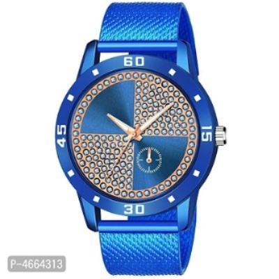 Stylish Metal Blue Analog Watch For Men