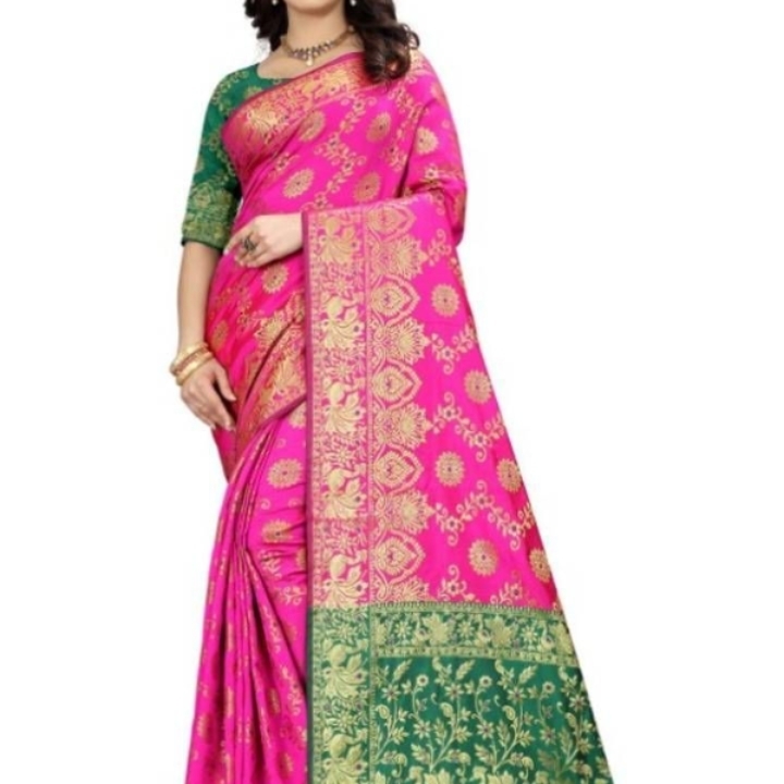 *Beautiful Art Silk Saree with Blouse piece*