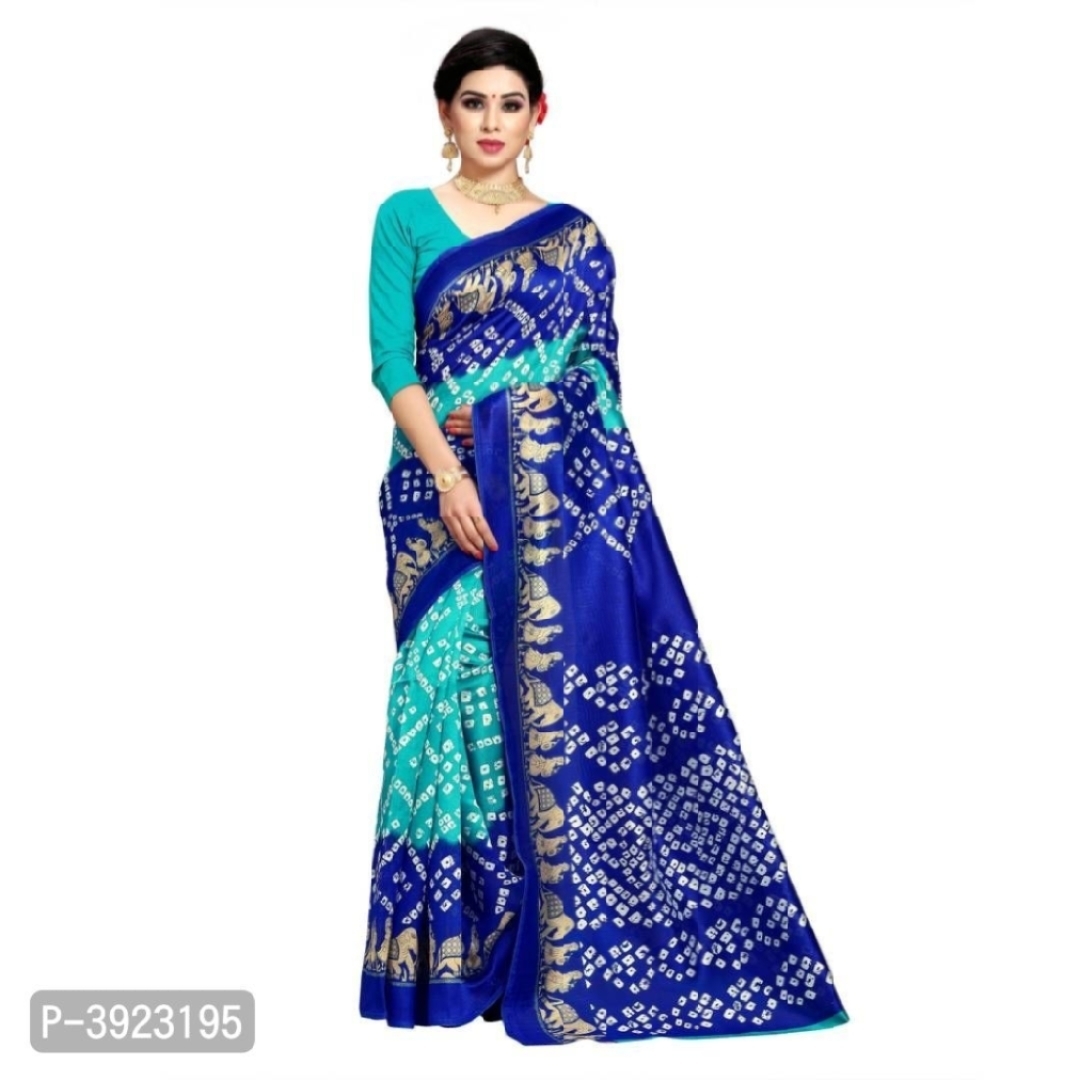 Beautiful Art Silk Saree with Blouse piece*