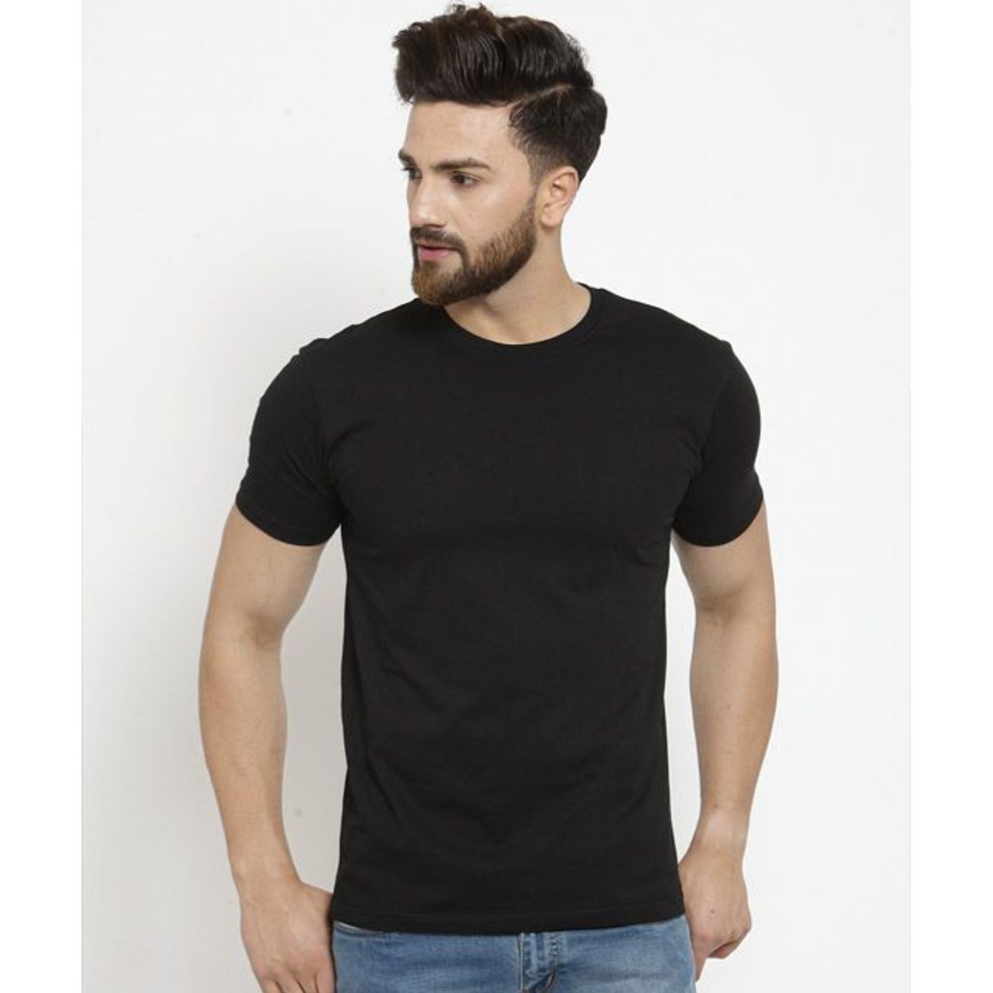 TKAMEEZ Basic Black T-Shirt