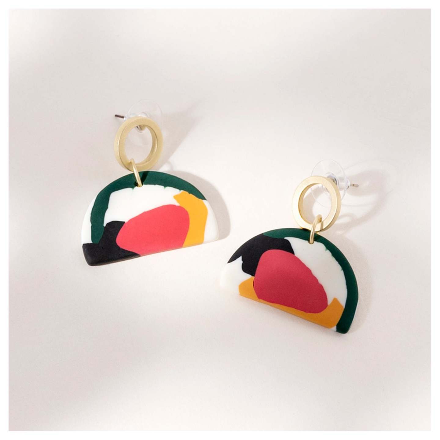 Multicolored Polymer Clay Earring