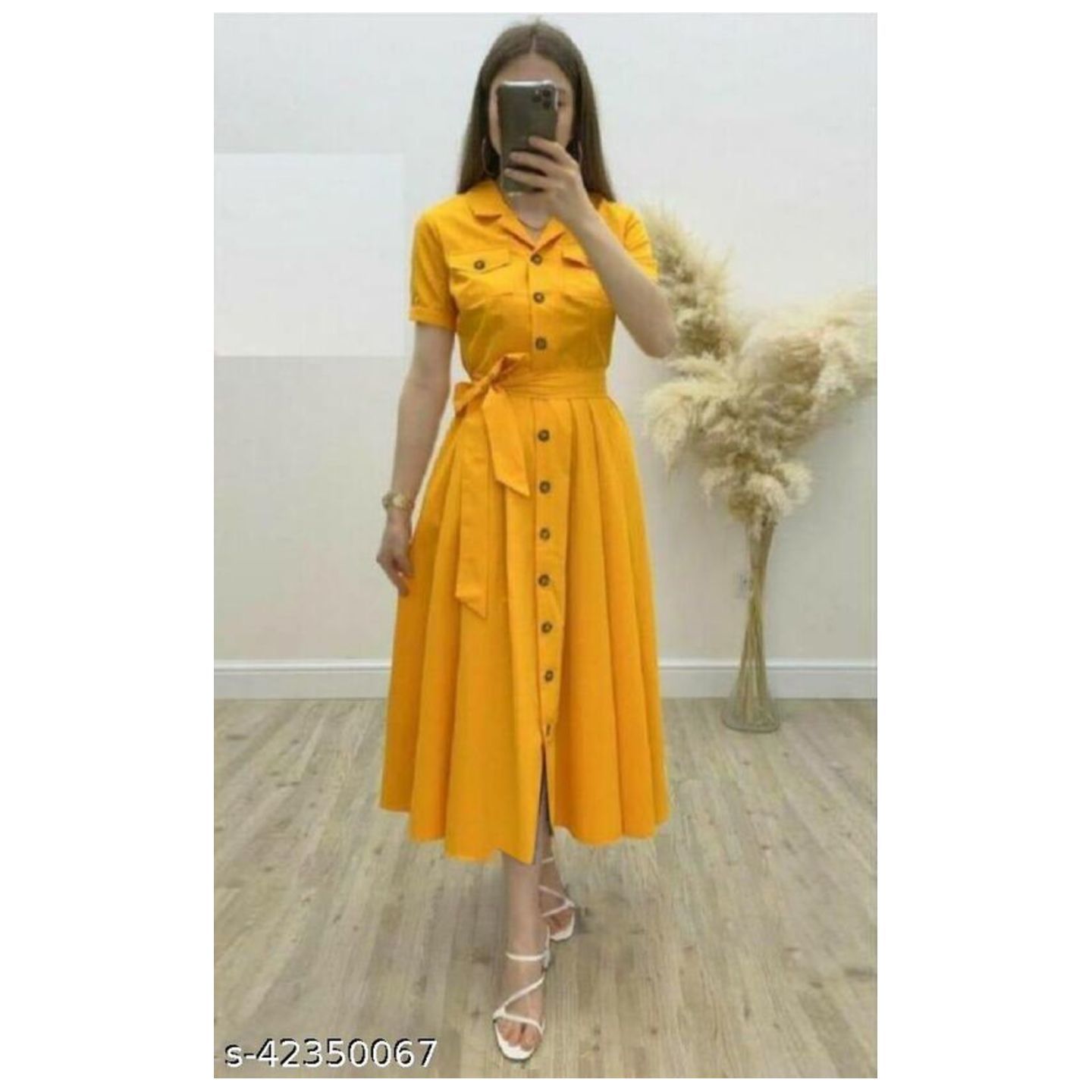 Women's Solid Heavy Rayon Color Dresses