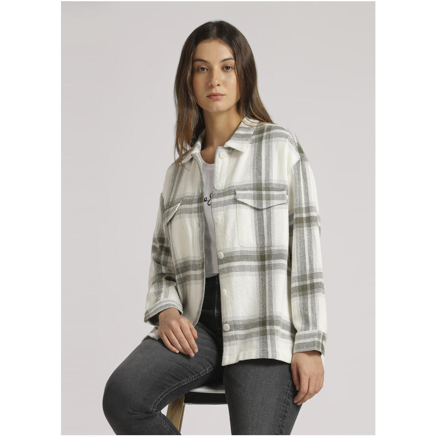 White Check Full Sleeve Shirt 