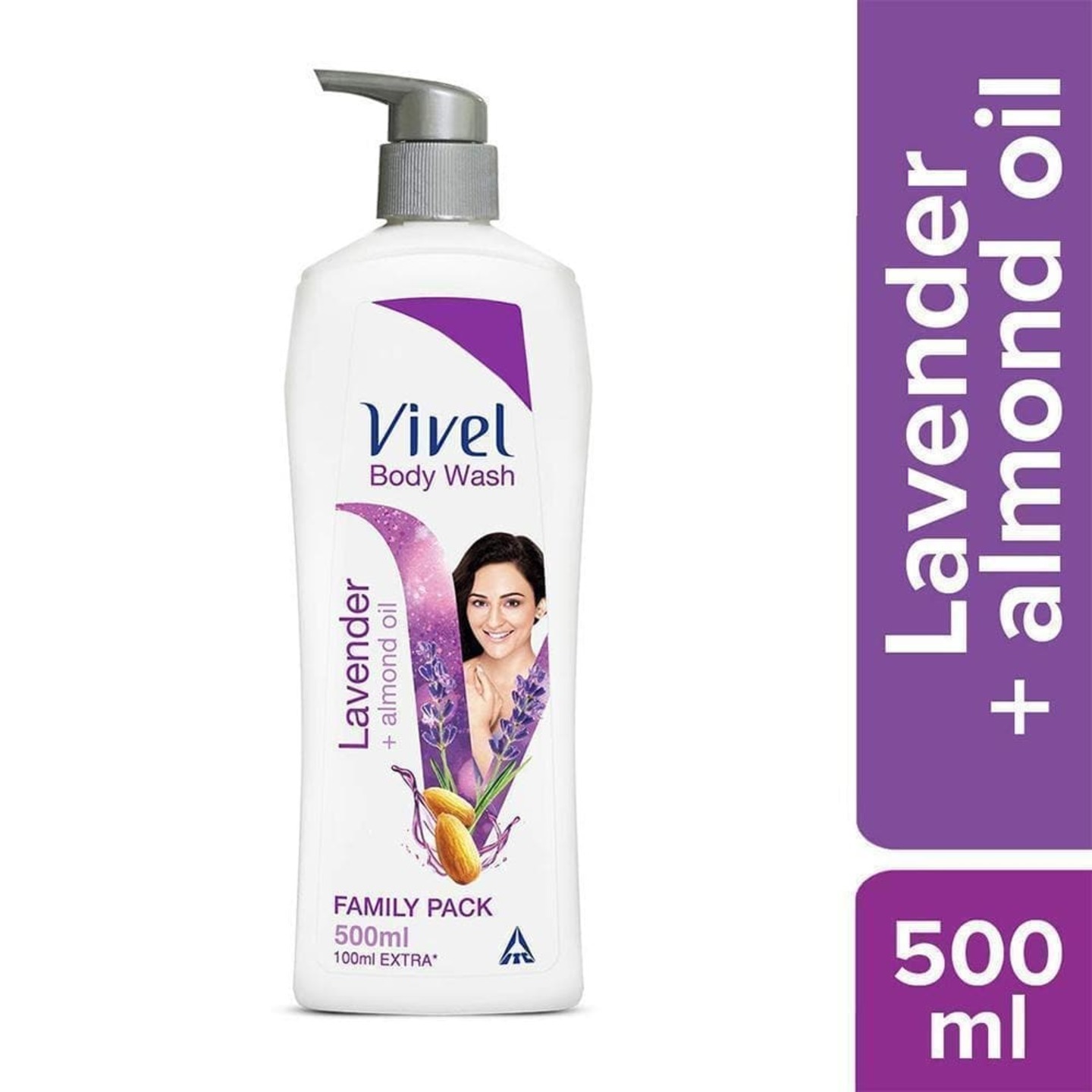 Vivel Lavender & Almond Oil Body Wash 500 ml Pump