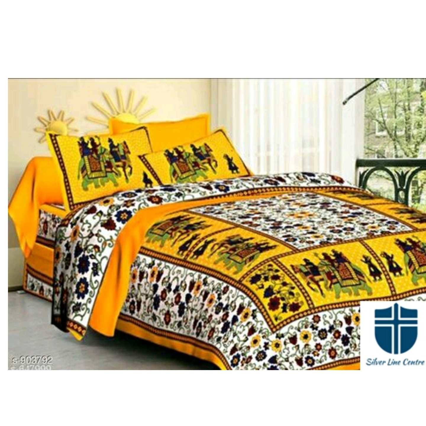 Jaipuri Pure Cotton Double Bed Sheet 