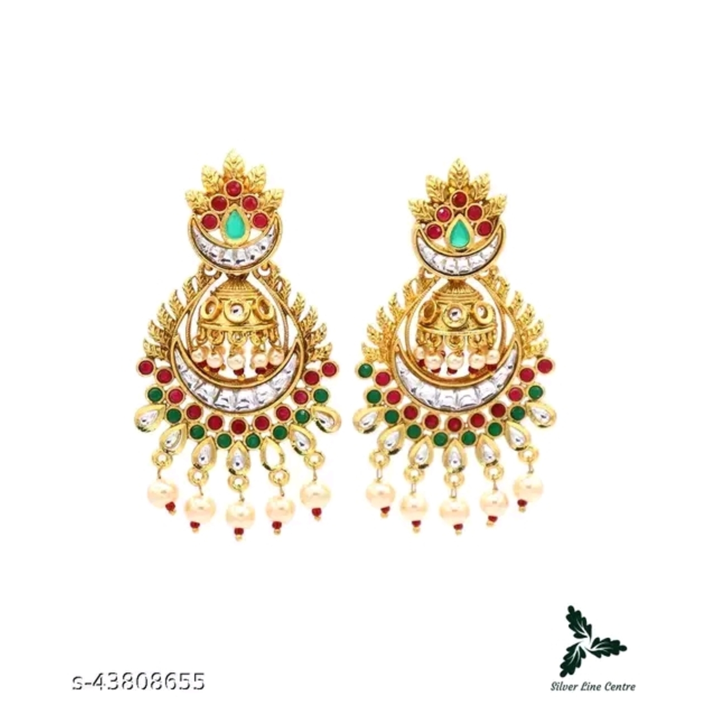 Fancy Earrings & Studs* Gold Plated Kundan Designer Earring