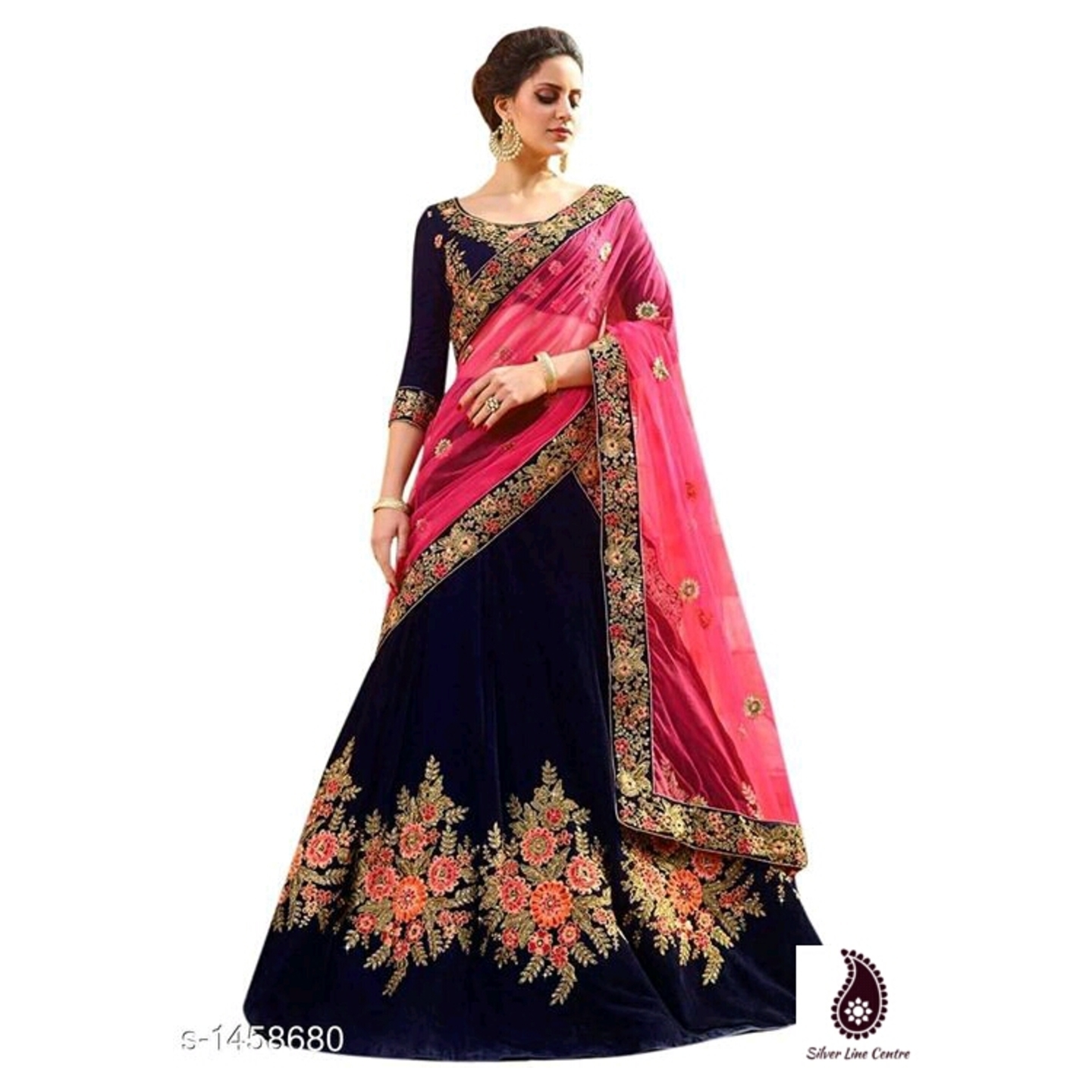 Womens Designer Taffeta Satin Lehenga