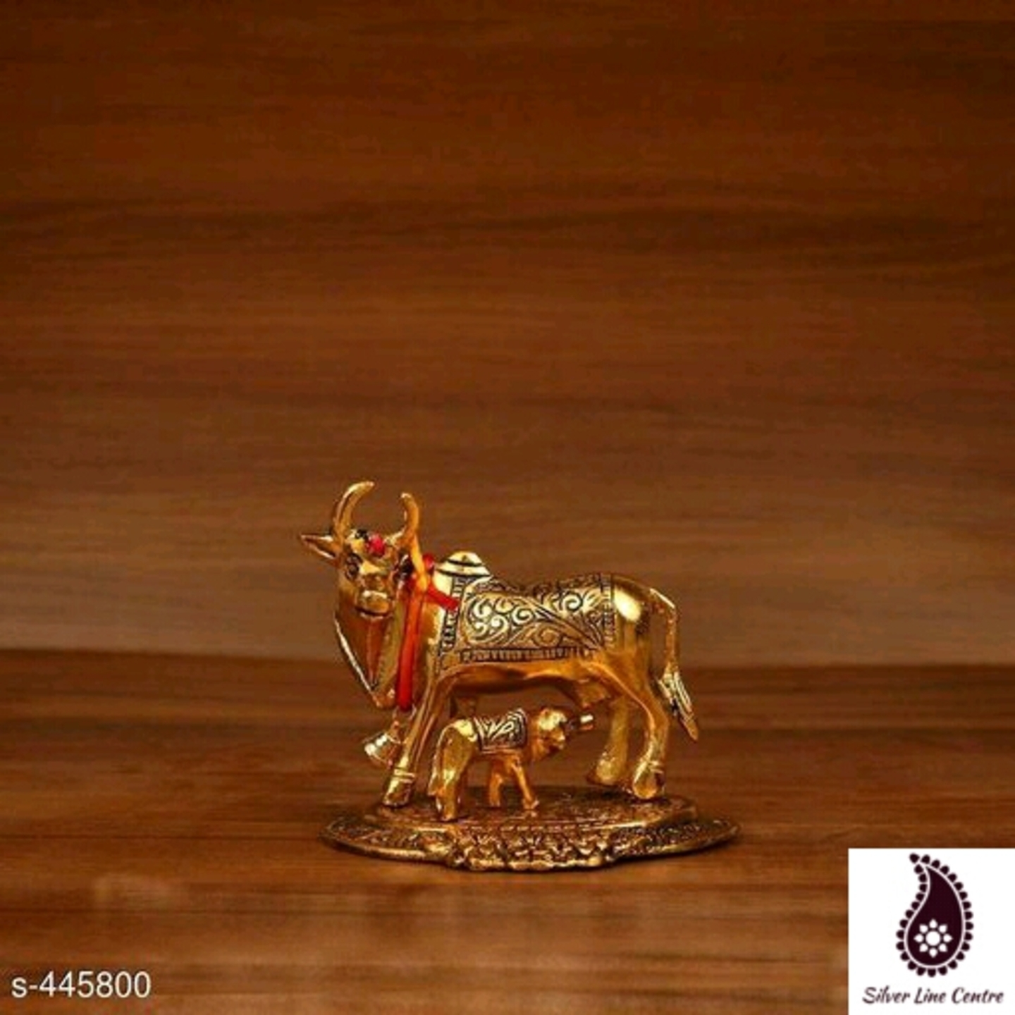 Unique Metal Cow with Kamdhenu Statue