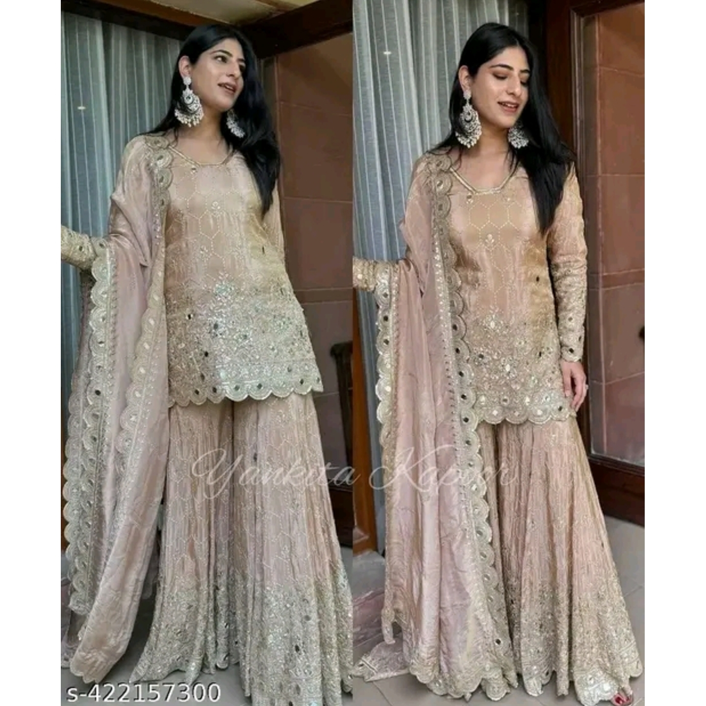 Fashionable Women's Silk Sharara Sets