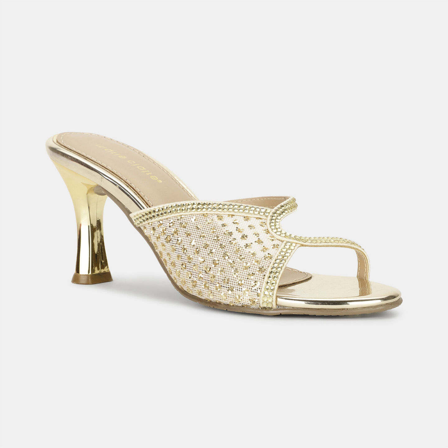 MARIE CLAIRE YELLOW BEIGE GOLD MULE FOR WOMEN