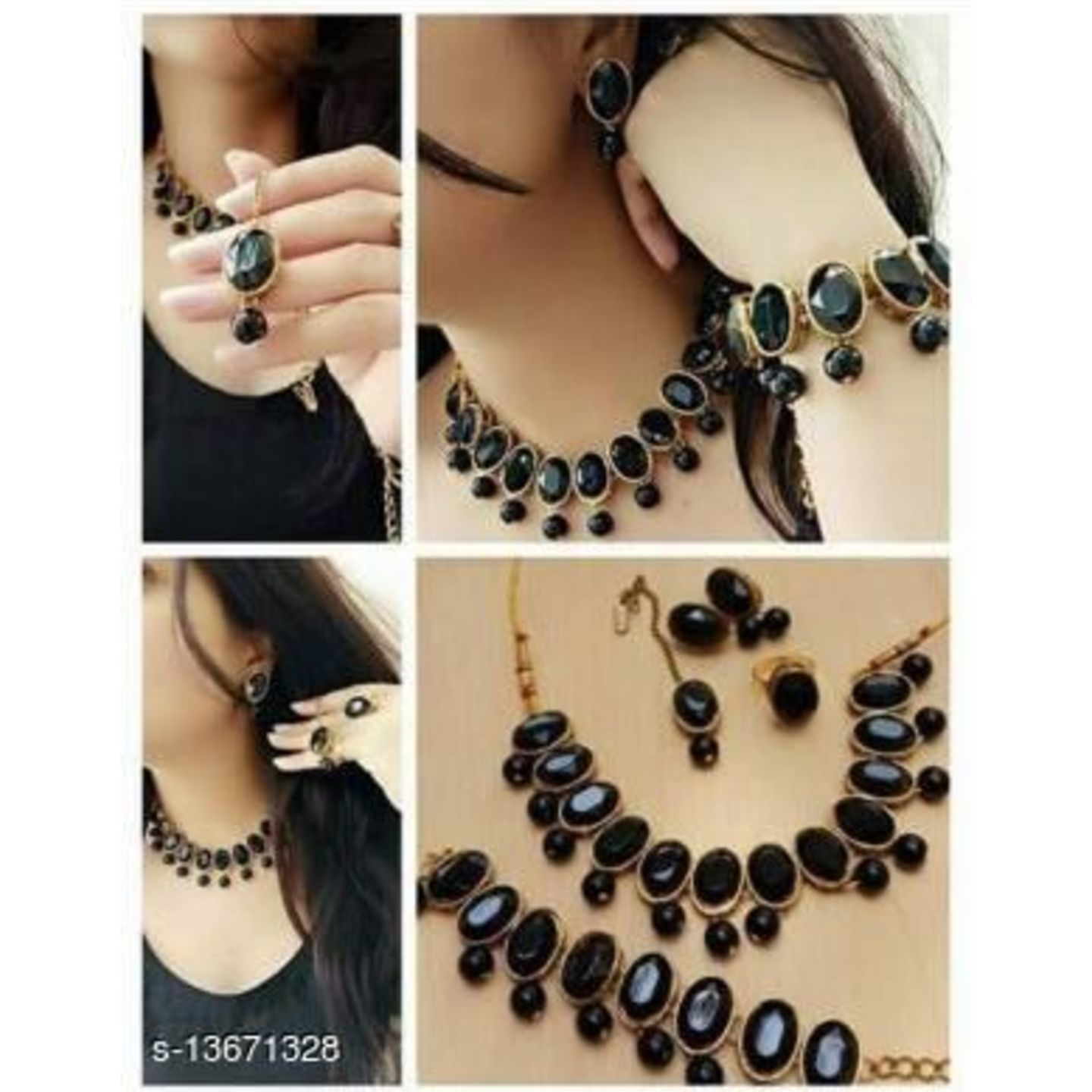 Stylish Modern Choker Jewellery Set