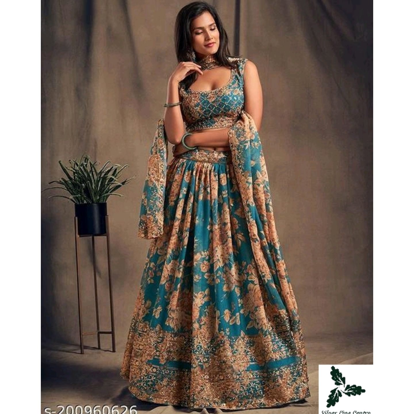 Fancy Designer Flared Applique Western Wedding  Lehenga Semi-Stitched