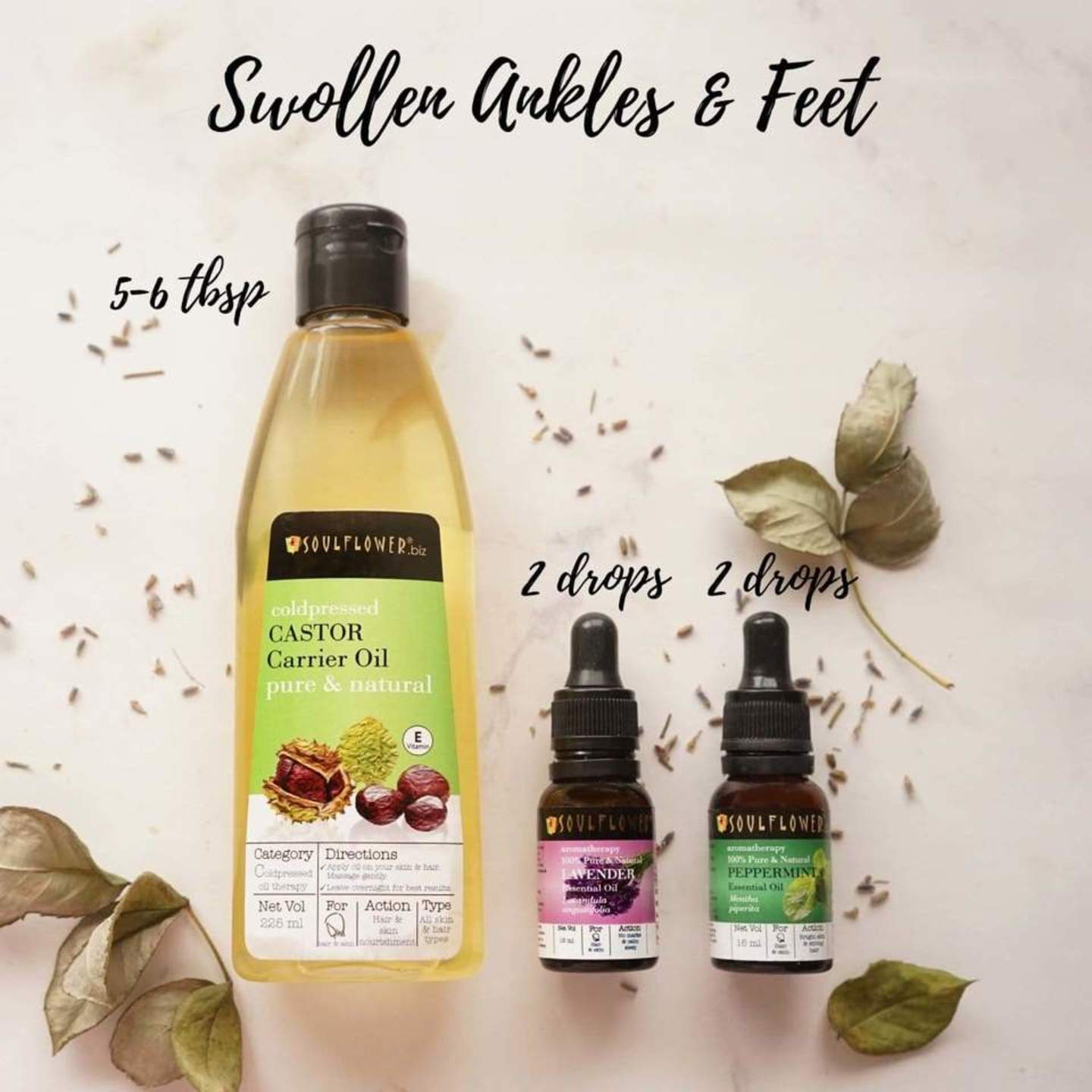 Soulflower Swollen Ankles & Feet Control Monthly Regime with Free Applicator Set
