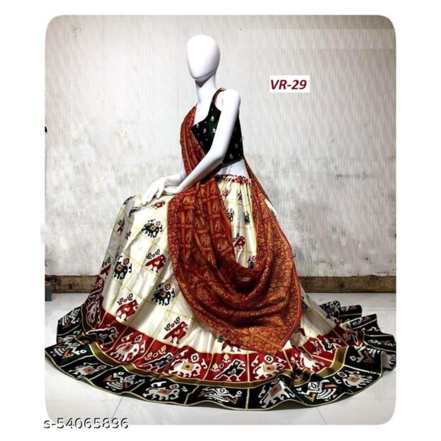 Multicolor Satin Zari Silk Fabric Digital Print Lahenga Choli With Fancy Dupatta-semi stitched