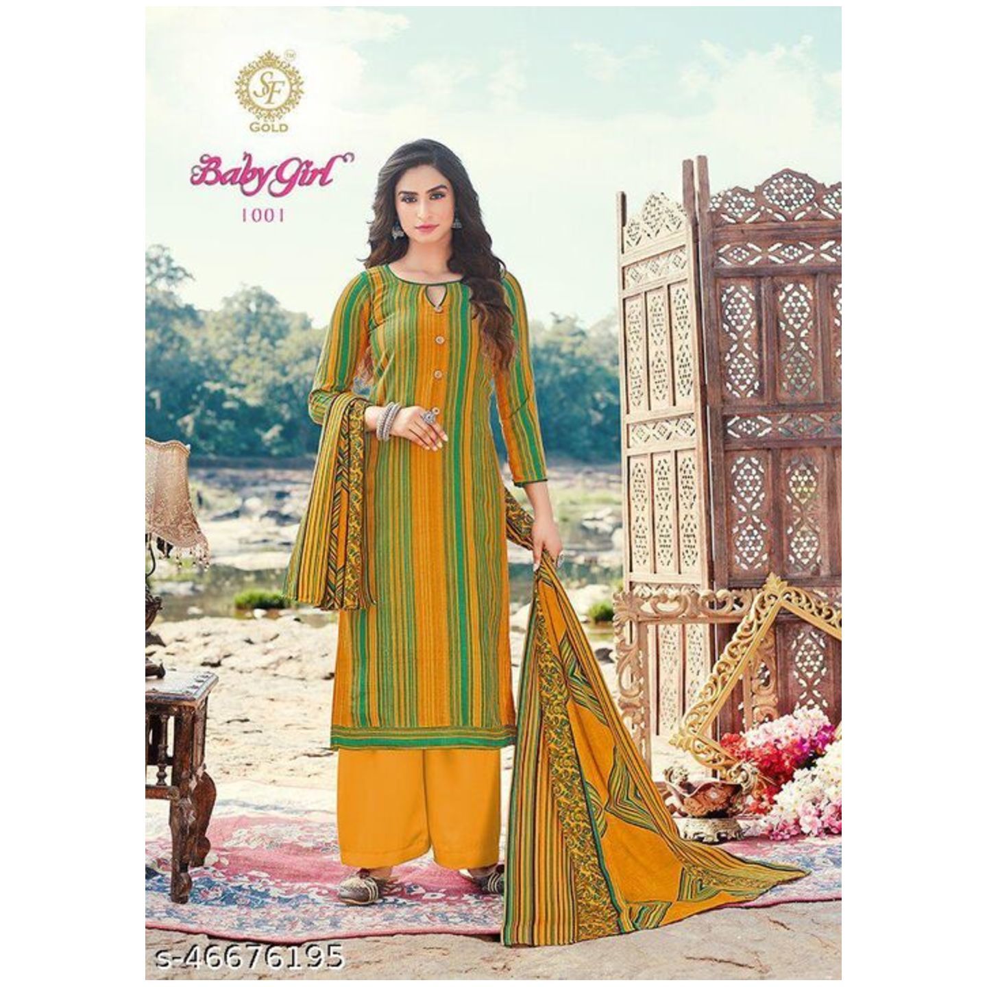 Pashmina Woolen Designer Printed Suit With Full-Size Shawl size Un-stitched