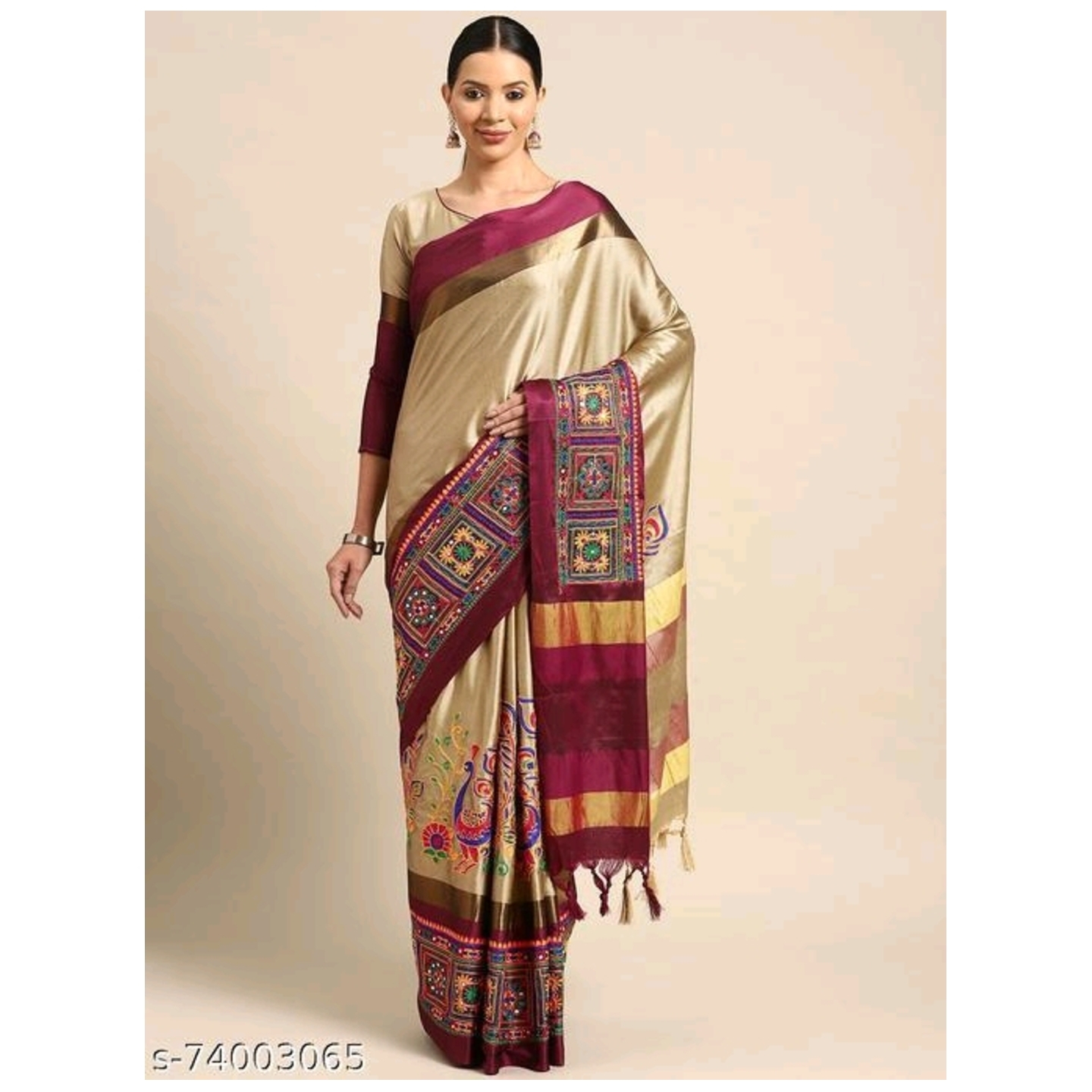 Riviva  Women's Cotton Silk Saree 