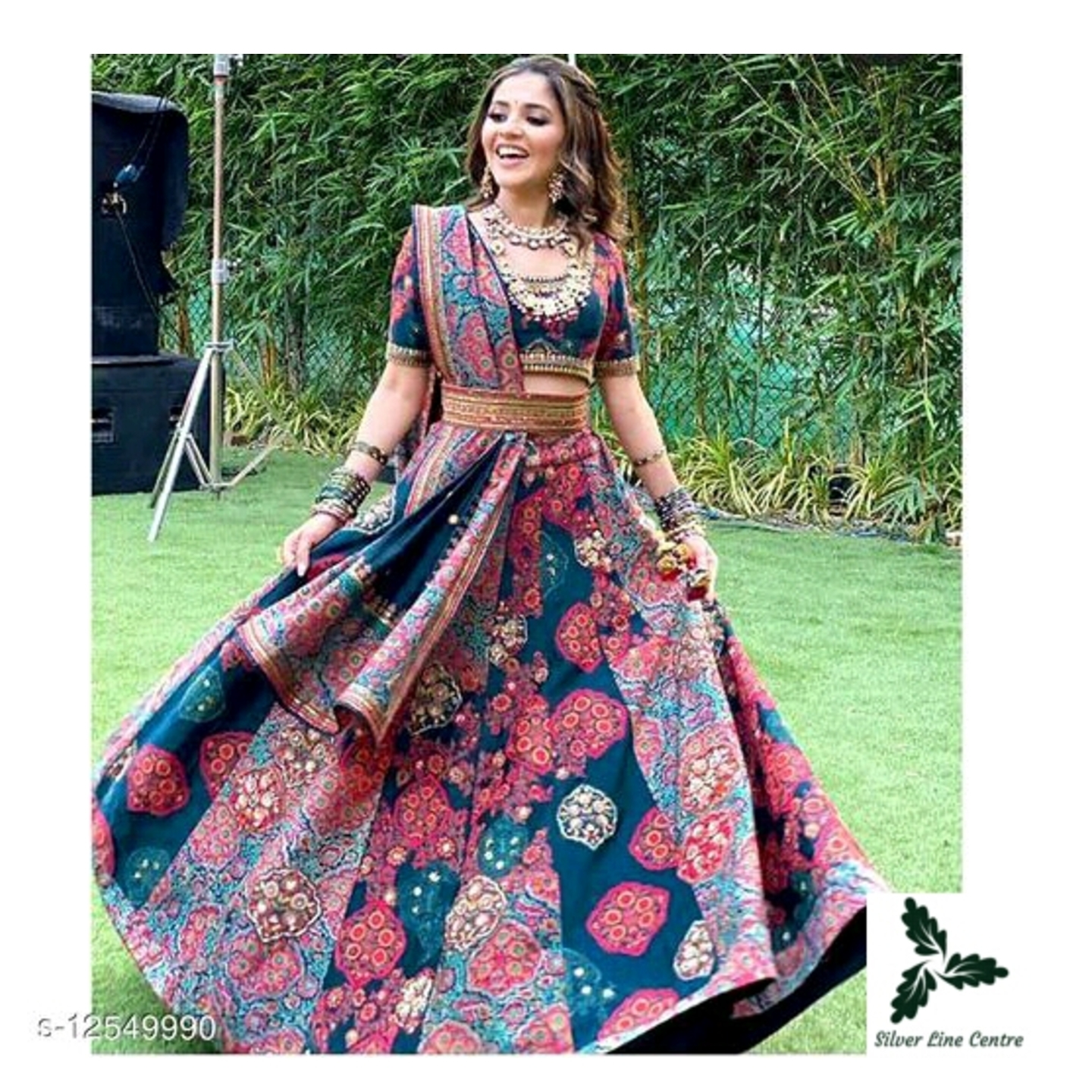 Aavan Multani Printed Designer Lehenga Semi Stitched,