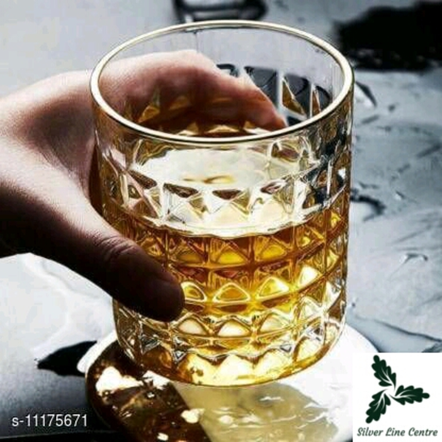 Parthiv Sales Crystal Clear Diamond Cut Shaped Imported Juice,Whiskey,Scotch,Mix Drinking Glass-350ml, 10 pcs