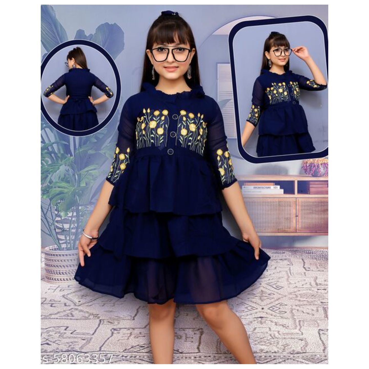 Stylish Fancy Girls Frock Dress