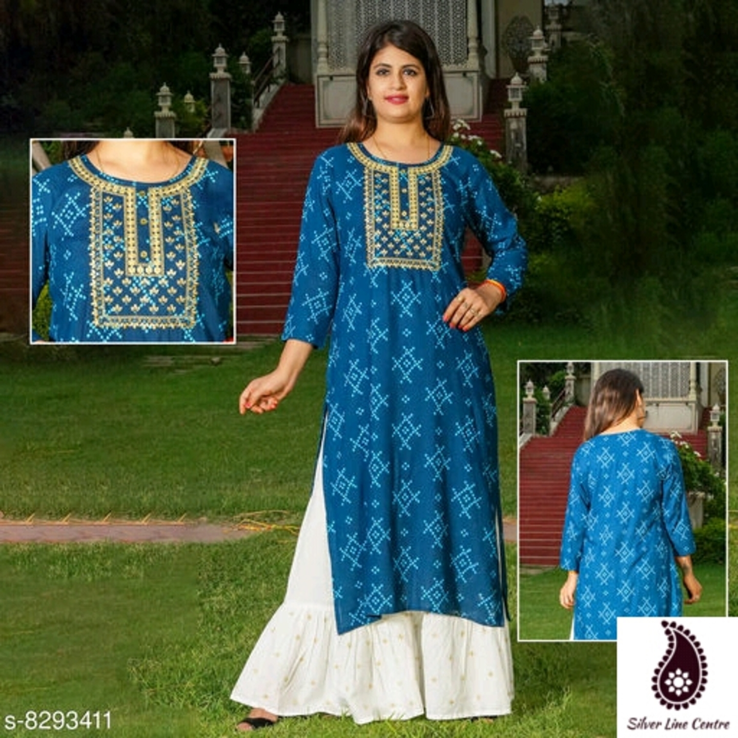 Women's Lace Work Kurta & Sharara