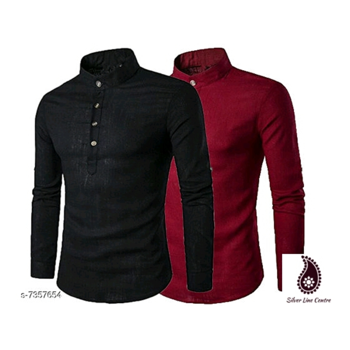Men's Cotton Short Kurta Combo 2 pcs