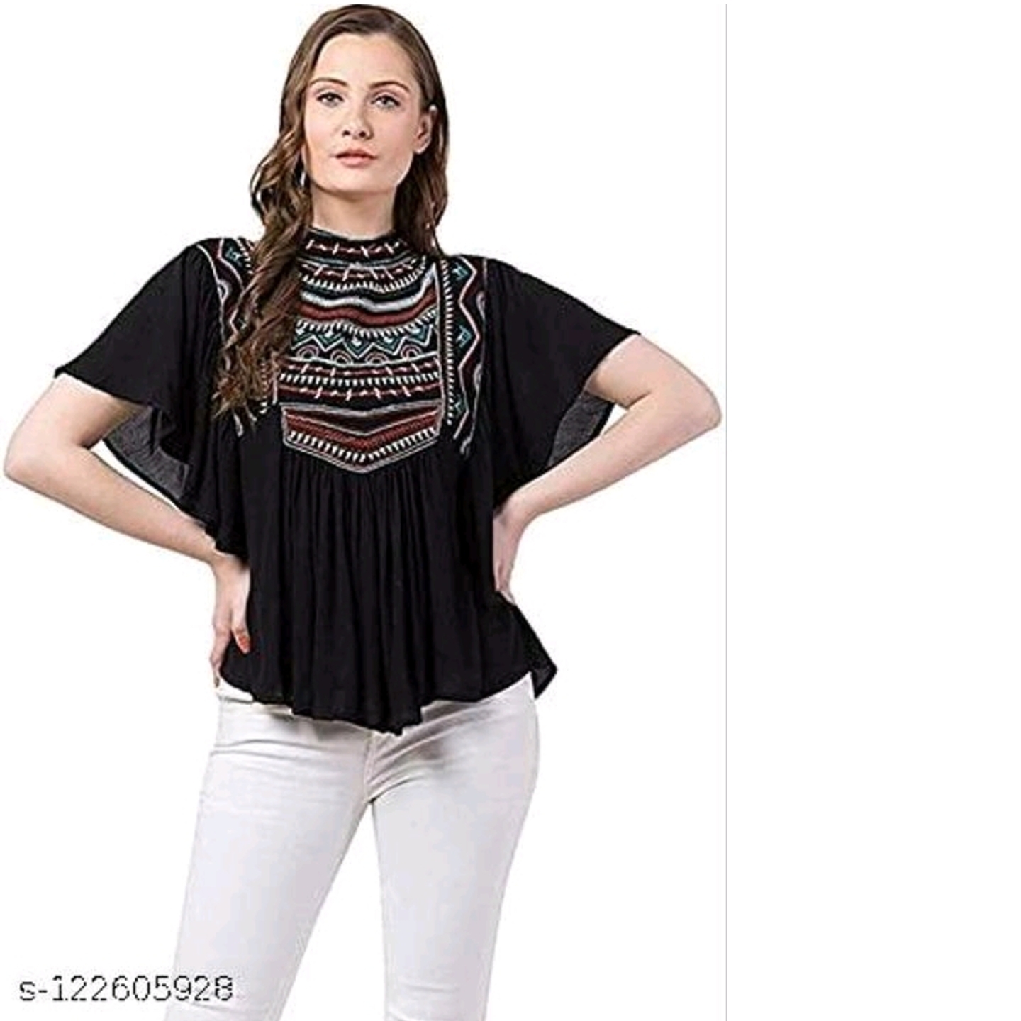 lb Styles Women's Embroidered Designer Tops and Tunics