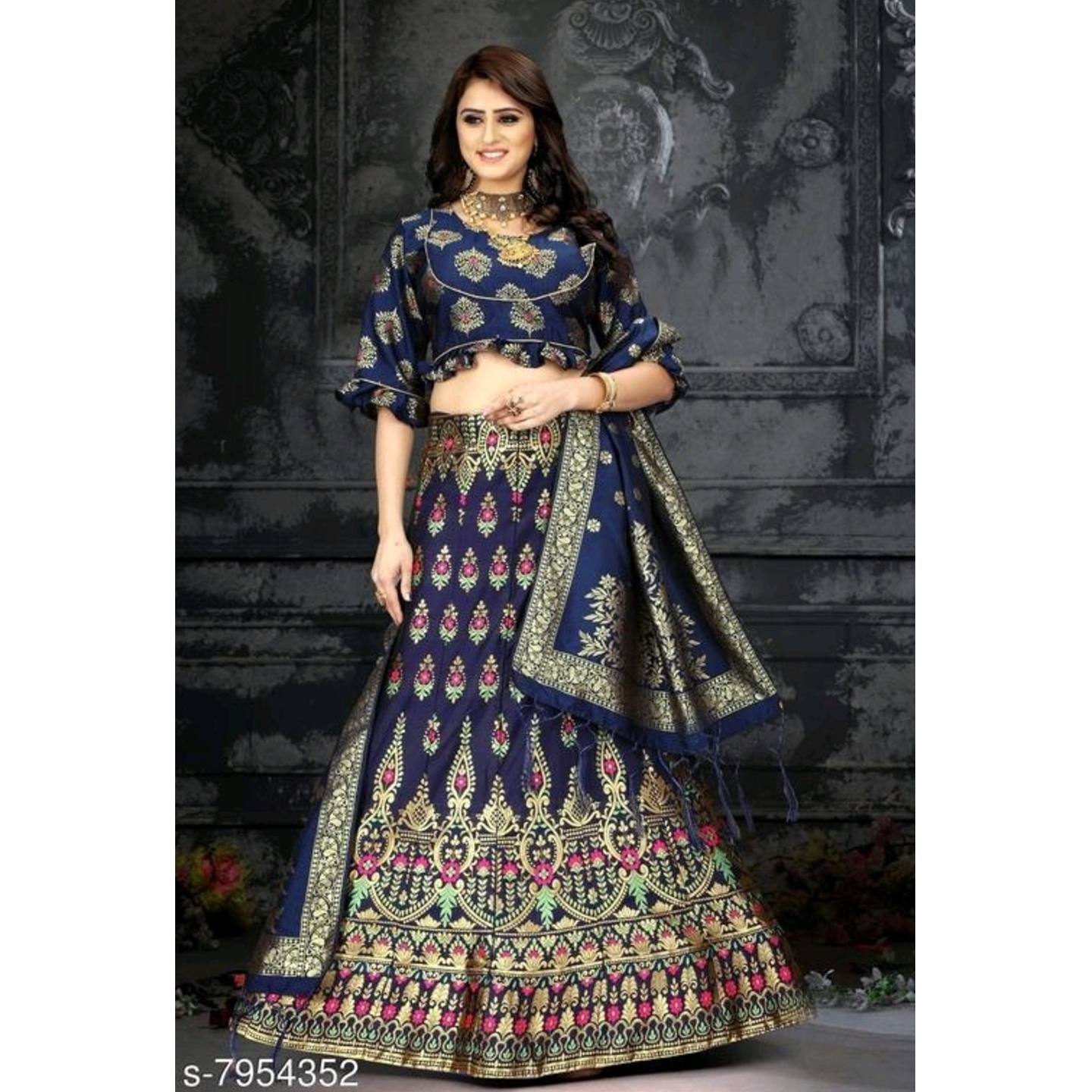 Fashionable Shoppers-shop Embellished Women's  Lehenga*-Semi Stitched