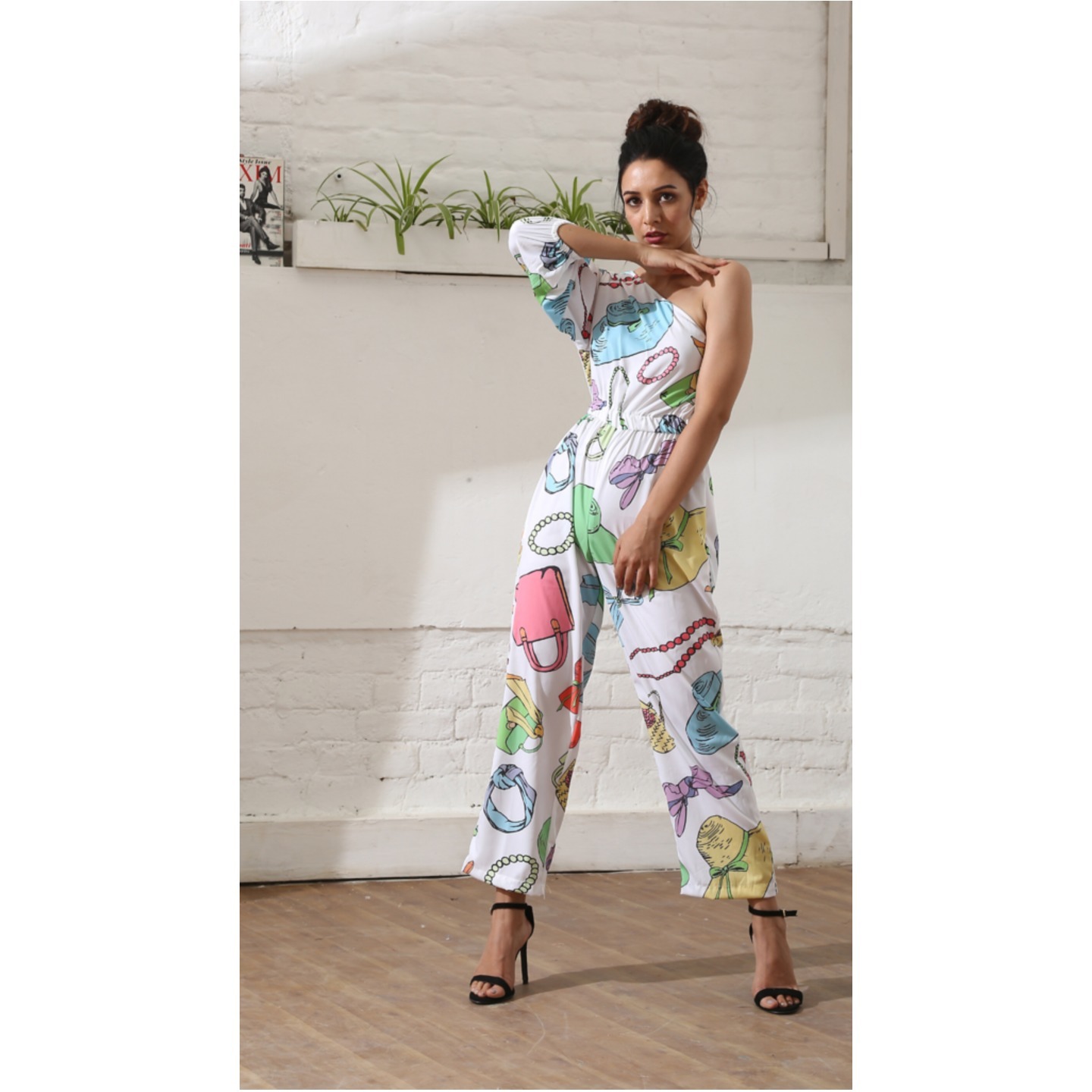 Holiday Vibes Off Shoulder Jumpsuit (Women)